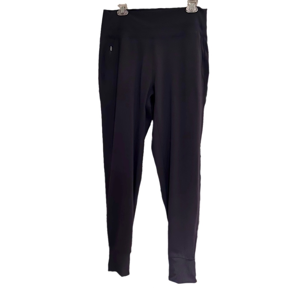 ATHLETA Venice High Rise Black Jogger Pants Large Zipped Pockets Stretch UPF 40+ - Picture 5 of 10